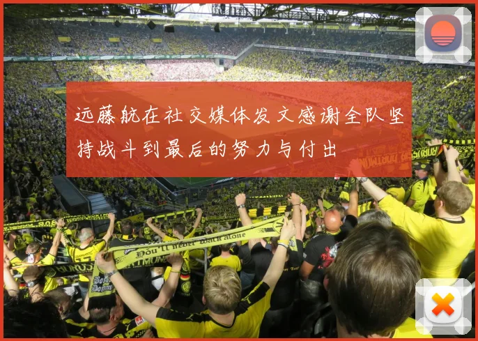 远藤航在社交媒体发文感谢全队坚持战斗到最后的努力与付出